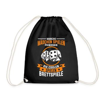 Brettspiele Mädchen - Turnbeutel - Schwarz - Vorne