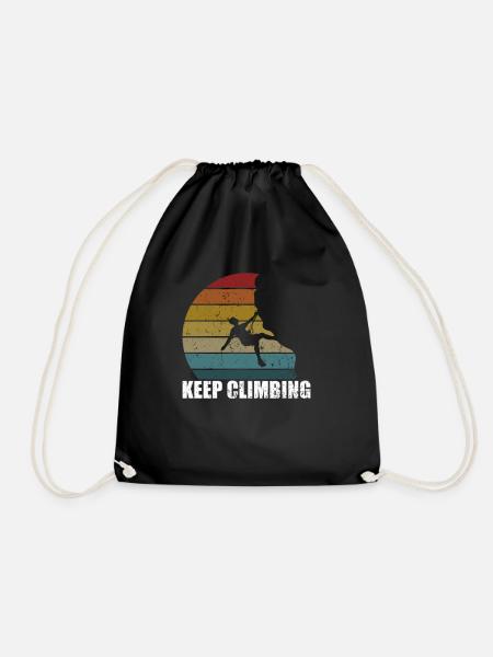 Klettern Keep Climbing - Turnbeutel - Schwarz