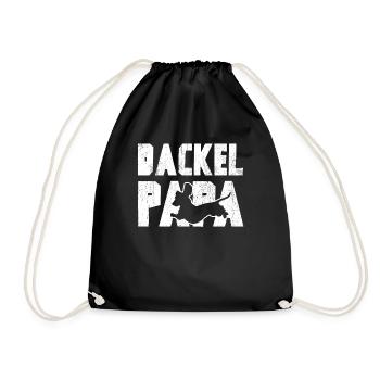 Dachshund Dad Master - Drawstring Bag - black - Front