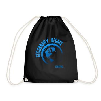 Geography Degree Loading Teacher Student - Drawstring Bag - black - Front