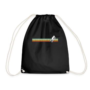 Vintage Rugby Rugby Player Irish Football Retro - Drawstring Bag - black - Front