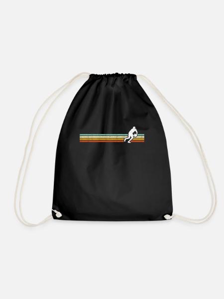 Vintage Rugby Rugby Player Irish Football Retro - Drawstring Bag - black
