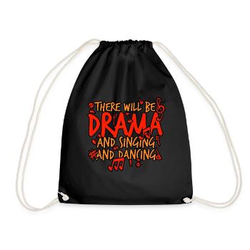 Comédie musicale: drame, chant et danse - Sac de sport léger - noir - Devant