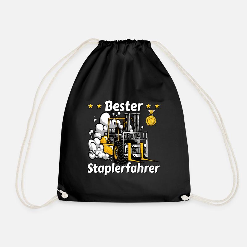 Staplerfahrer Geschenk Lagerist Lagerarbeiter - Turnbeutel - Schwarz