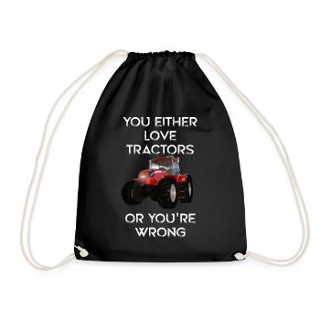 Agriculteur tracteur - Sac de sport léger - noir - Devant