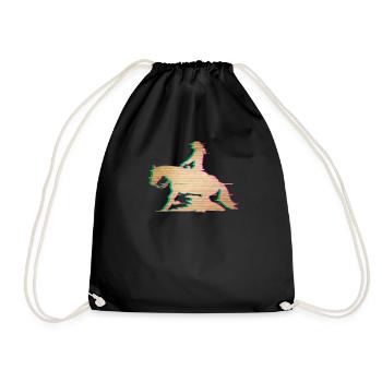 Western Équitation Reining Cavalier Cadeau Amour des chevaux - Sac de sport léger - noir - Devant