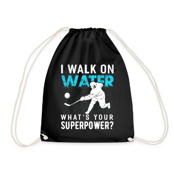 Hockey de hockey bâton de hockey de hockey bâton de hockey de hockey sur glace cadeau - Sac de sport léger - noir - Devant