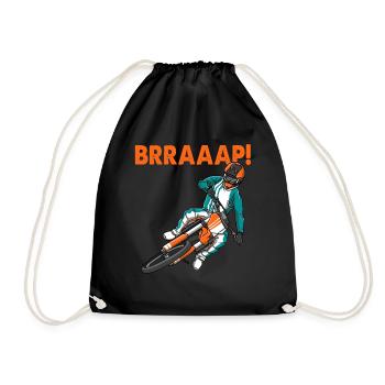Braaap Motocross Motorcycle Dirtbike Offroad Biker - Turnbeutel - Schwarz - Vorne