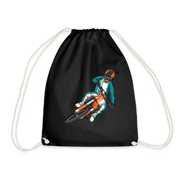 Motocross Rider Biker Motorcycle Children Men - Turnbeutel - Schwarz - Vorne