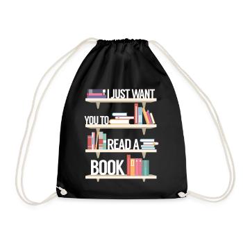 Lire la littérature - Sac de sport léger - noir - Devant