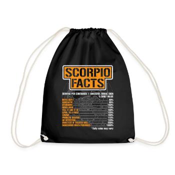 Sternzeichen Skorpion - Turnbeutel - Schwarz - Vorne