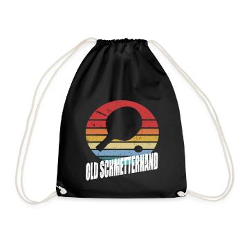 Ping-à-table Old papillon cadeau drôle - Sac de sport léger - noir - Devant