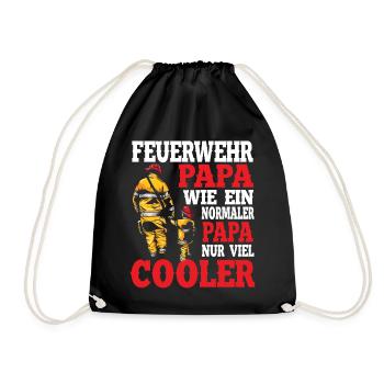 Firefighter Dad Father - Drawstring Bag - black - Front