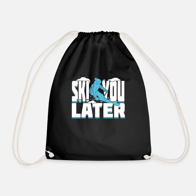 Lustiges Ski Skifahrer Skilehrer Geschenk - Turnbeutel - Schwarz