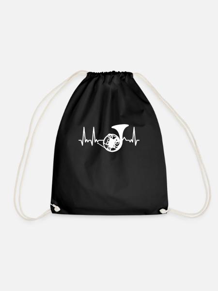 Waldhorn Waldhornist Waldhörner Horn Geschenk - Turnbeutel - Schwarz