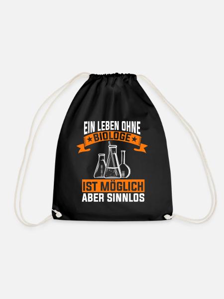Biologe Biochemiker Biolehrer Geschenk - Turnbeutel - Schwarz