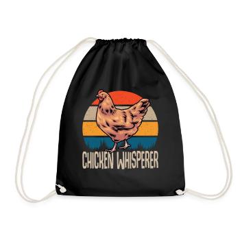 Éleveur de poulets Sort Poulet Whisperer - Sac de sport léger - noir - Devant