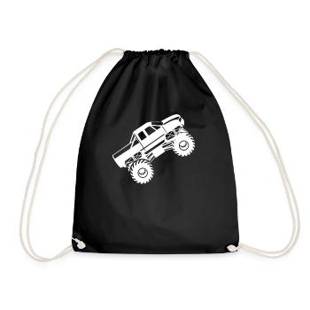 Monster Truck Monster Truck Pickup Van Cadeau - Sac de sport léger - noir - Devant