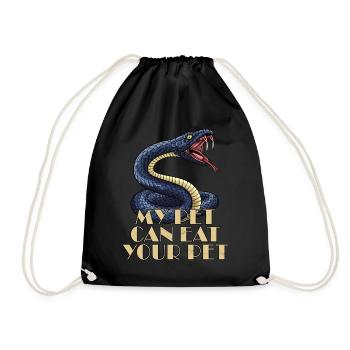 Snakes, Pet, Snake, Lover - Drawstring Bag - black - Front
