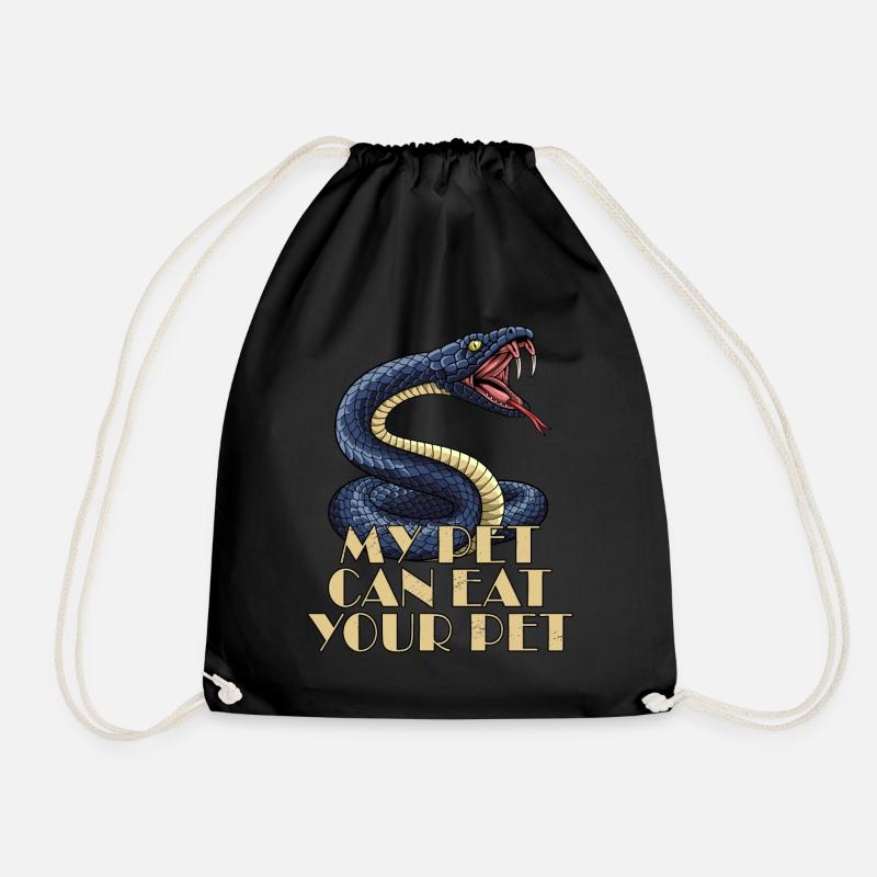 Snakes, Pet, Snake, Lover - Drawstring Bag - black