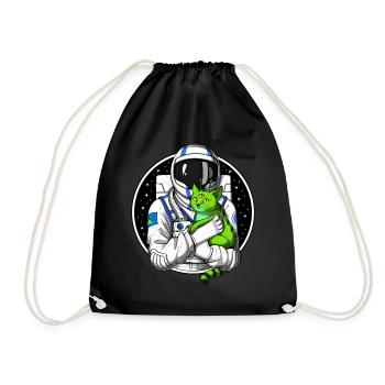 Chat étranger d’astronaute - Sac de sport léger - noir - Devant