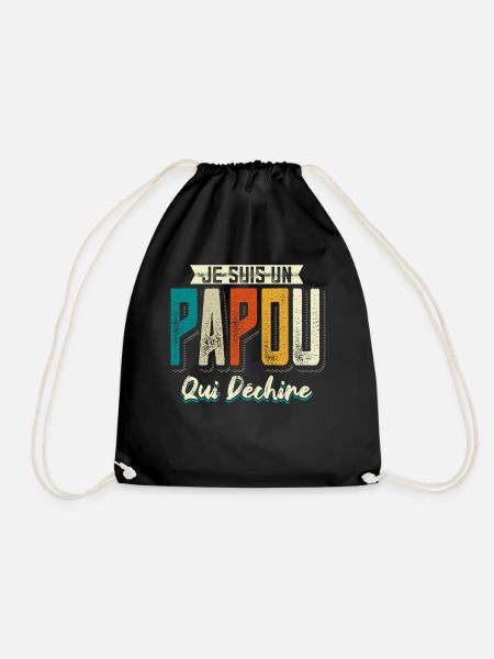 Papou Qui Déchire - Sac de sport léger - noir