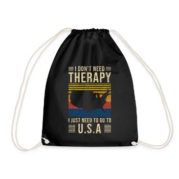 USA America Holiday Emigration - Drawstring Bag - black - Front