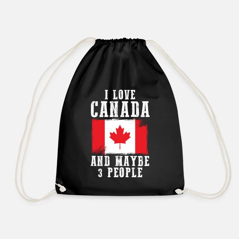 Drapeau du Canada Drapeau - Sac de sport léger - noir