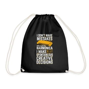 Harmonica harmonica cadeau - Sac de sport léger - noir - Devant