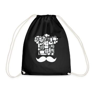 Chef Chef Chef Kitchen Cooking Food Hobby Chef - Drawstring Bag - black - Front