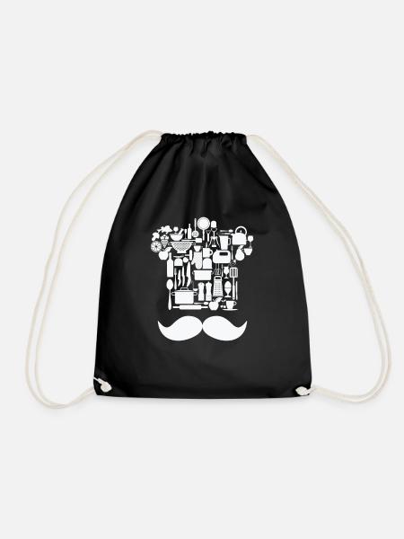 Chef Chef Chef Kitchen Cooking Food Hobby Chef - Drawstring Bag - black