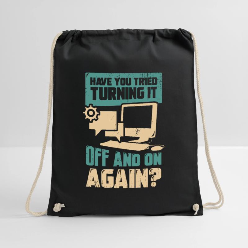 Lustiges Computer IT-Support Mitarbeiter Geschenk Turnbeutel