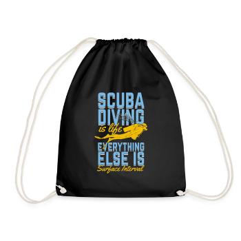 Plongée amusante Plongée Sous-marine cadeau de plongée - Sac de sport léger - noir - Devant
