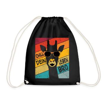Chiller Giraffe Chill ta vie Giraffen Amour - Sac de sport léger - noir - Devant