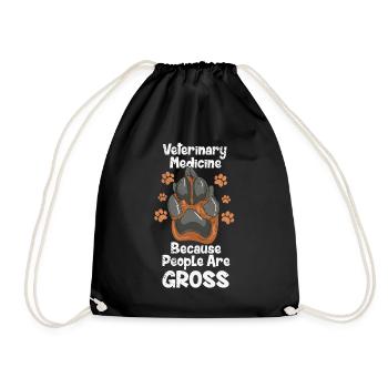 Veterinary Medicine Vet Tech Veterinary - Drawstring Bag - black - Front