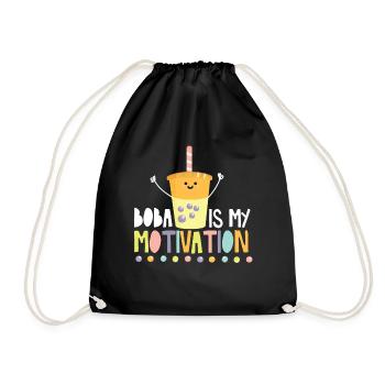 Bubble Tea - Drawstring Bag - black - Front