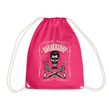 Barbershop Friseur Friseurin Frisör Geschenk - Turnbeutel - Fuchsia - Vorne