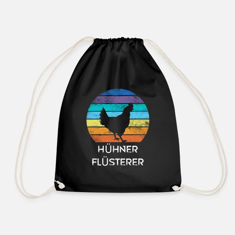 Landwirt Hühnerflüsterer - Turnbeutel - Schwarz