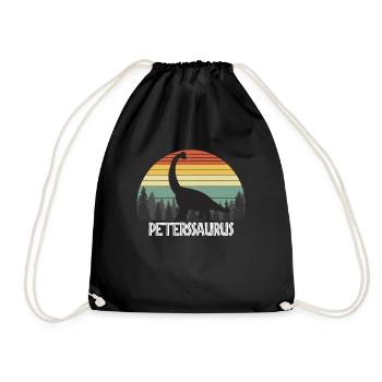 PETERSSAURUS PETERS SAURUS PETERS DINOSAUR - Drawstring Bag - black - Front