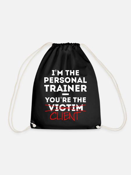 Personal Trainer Fitness Coach Spruch Geschenk - Turnbeutel - Schwarz