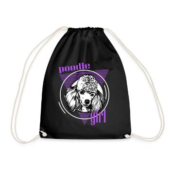 Caniche, Standardpoodle , Paw For Poodle Girls - Turnbeutel - Schwarz - Vorne