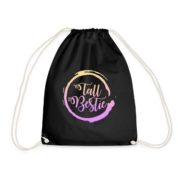 Beste Freunde passende Shirts tall Bestie und - Turnbeutel - Schwarz - Vorne