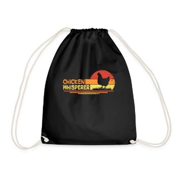 Poulets chuchotements ferme poulet poulailler - Sac de sport léger - noir - Devant