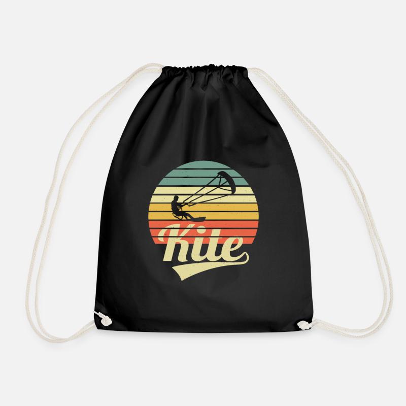 Kite Surfer Vintage Kitesurfing Kitesurfer Kiter - Turnbeutel - Schwarz