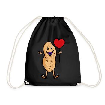 Bébé Peanut Ballon Coeur Enfants Naissance Hourra - Sac de sport léger - noir - Devant