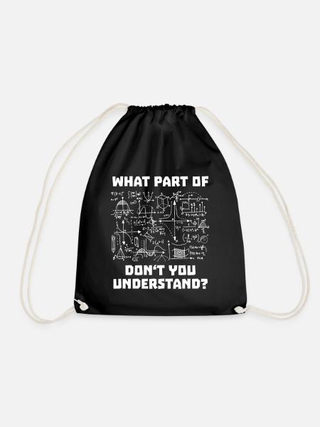Physics Mathematics - Drawstring Bag - black