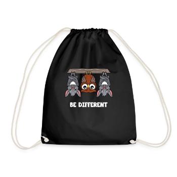 Funny owls bird bats Be Different animal lovers - Turnbeutel - Schwarz - Vorne