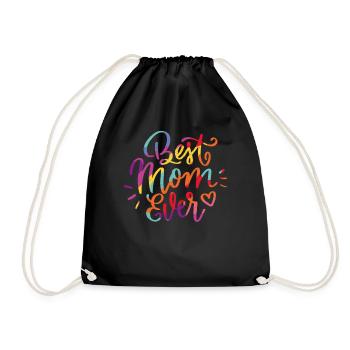 Buntes Best Mom Ever Design pour maman le jour de la fête des mères - Sac de sport léger - noir - Devant
