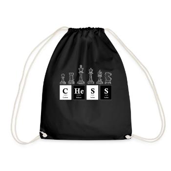 Chess Periodic Table Chess Player - Turnbeutel - Schwarz - Vorne