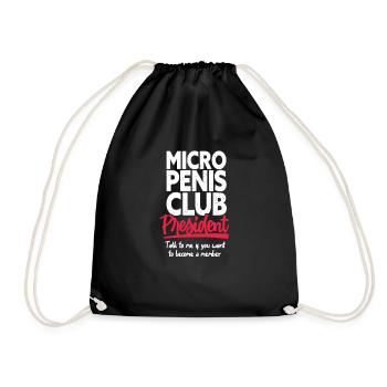 To become a member in the Micropenis club, ask the - Drawstring Bag - black - Front